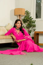 FLORAL BLOOM HOT PINK SUIT SET