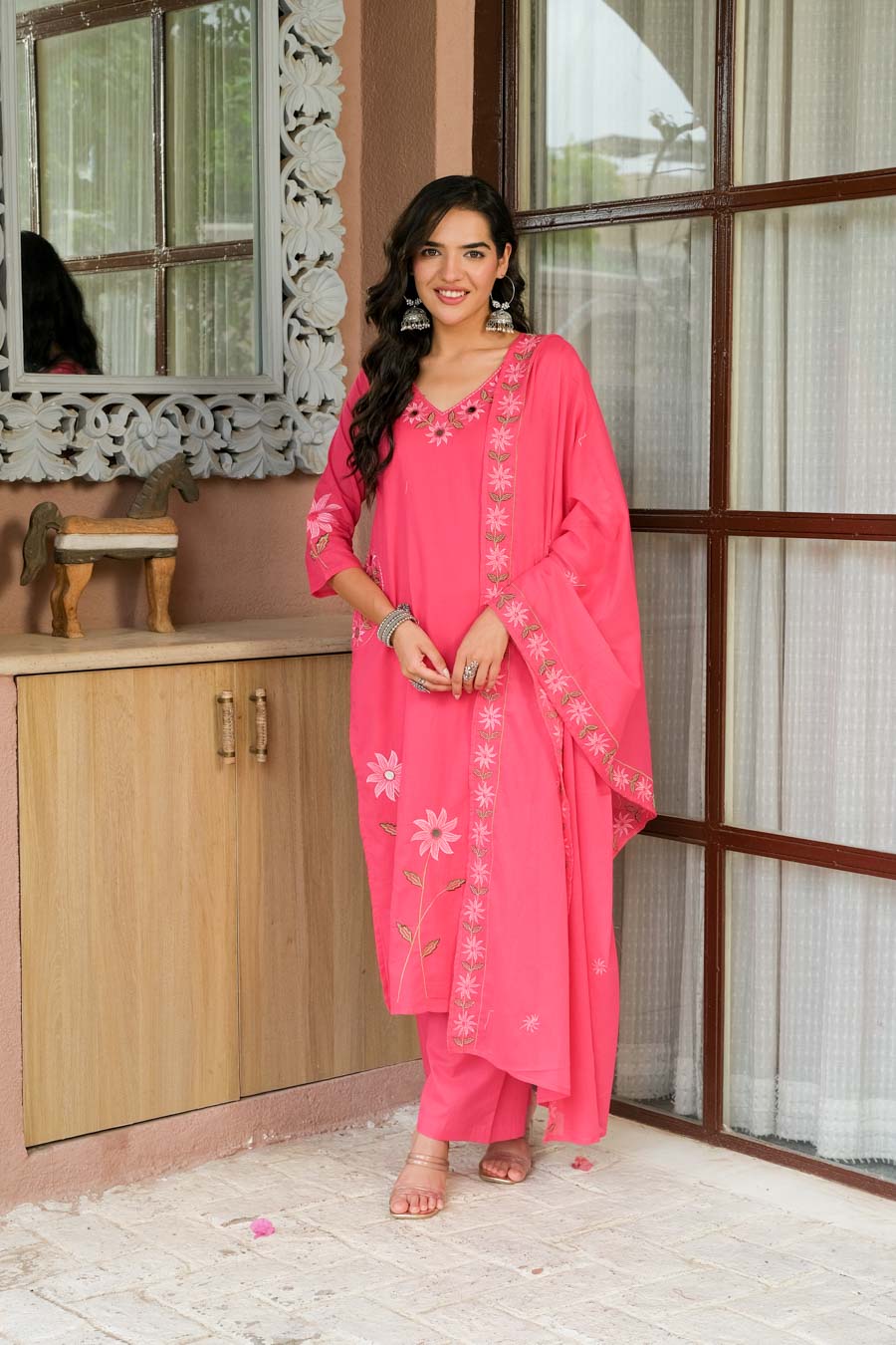 BLUSH PINK FLORAL SUIT SET