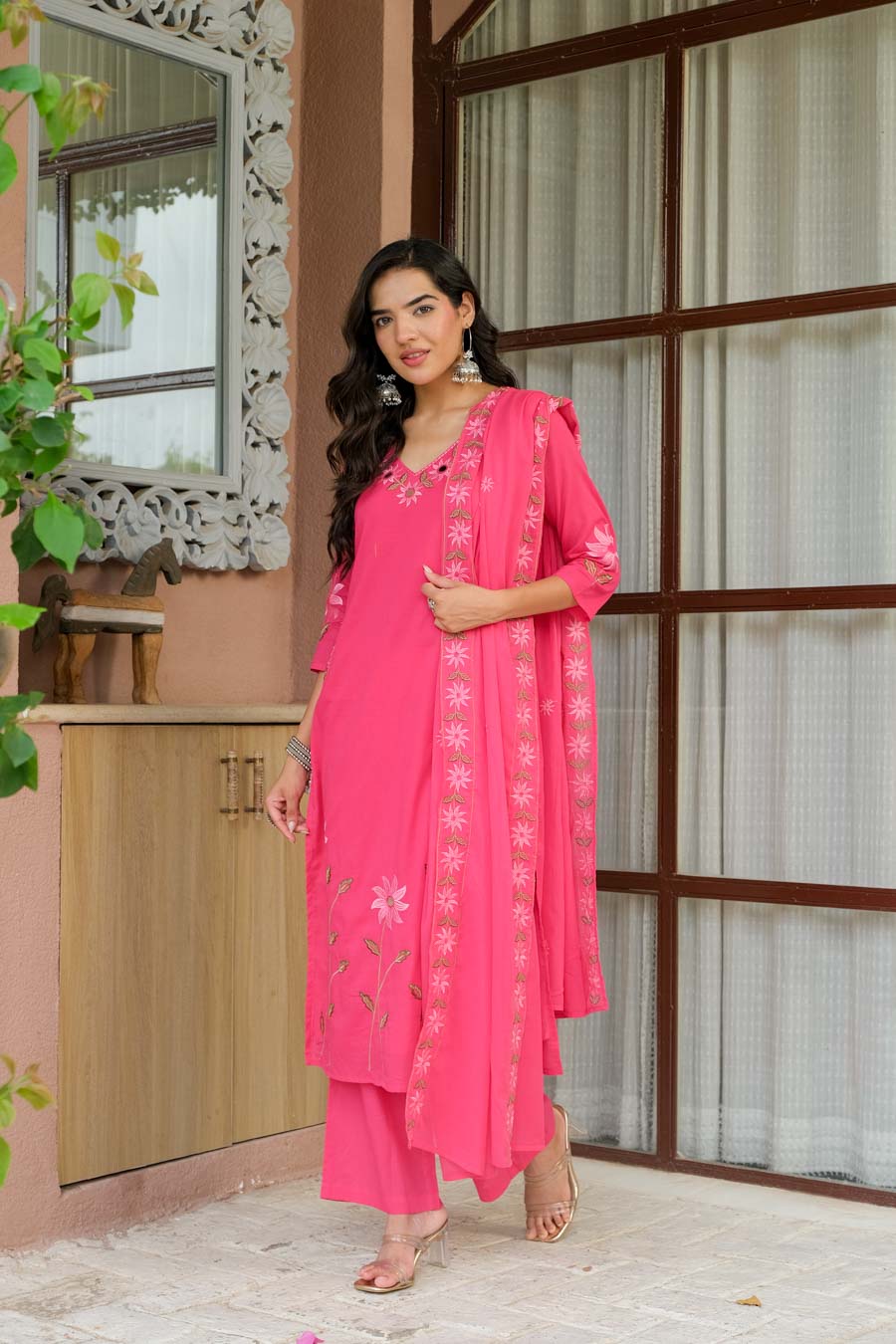 BLUSH PINK FLORAL SUIT SET
