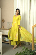 MINTED ELEGANCE HAND-PAINTED DUPATTA SUIT SET