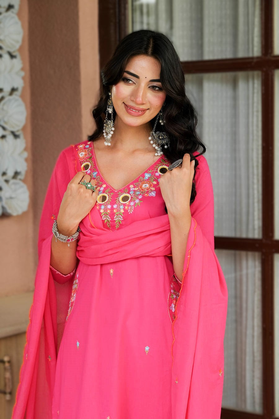 PETAL PINK MIRROR SUIT SET