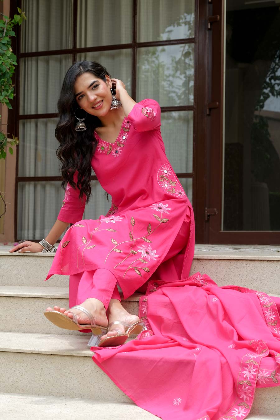 BLUSH PINK FLORAL SUIT SET