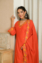 FLORAL BLOOM RUST SUIT SET