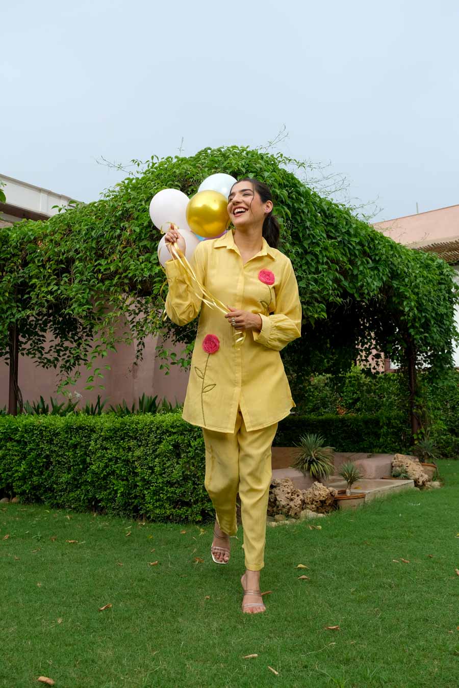 HONEY BLOOM MUL CHANDERI CO-ORD SET