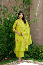 BLUSH LIME FLORAL SUIT SET