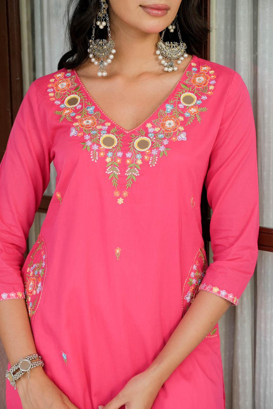 PETAL PINK MIRROR SUIT SET