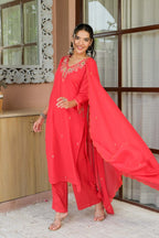 ROSE RED MIRROR SUIT SET