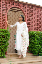 PEARL FLORAL EMBROIDERED SUIT SET