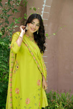 BLUSH LIME FLORAL SUIT SET