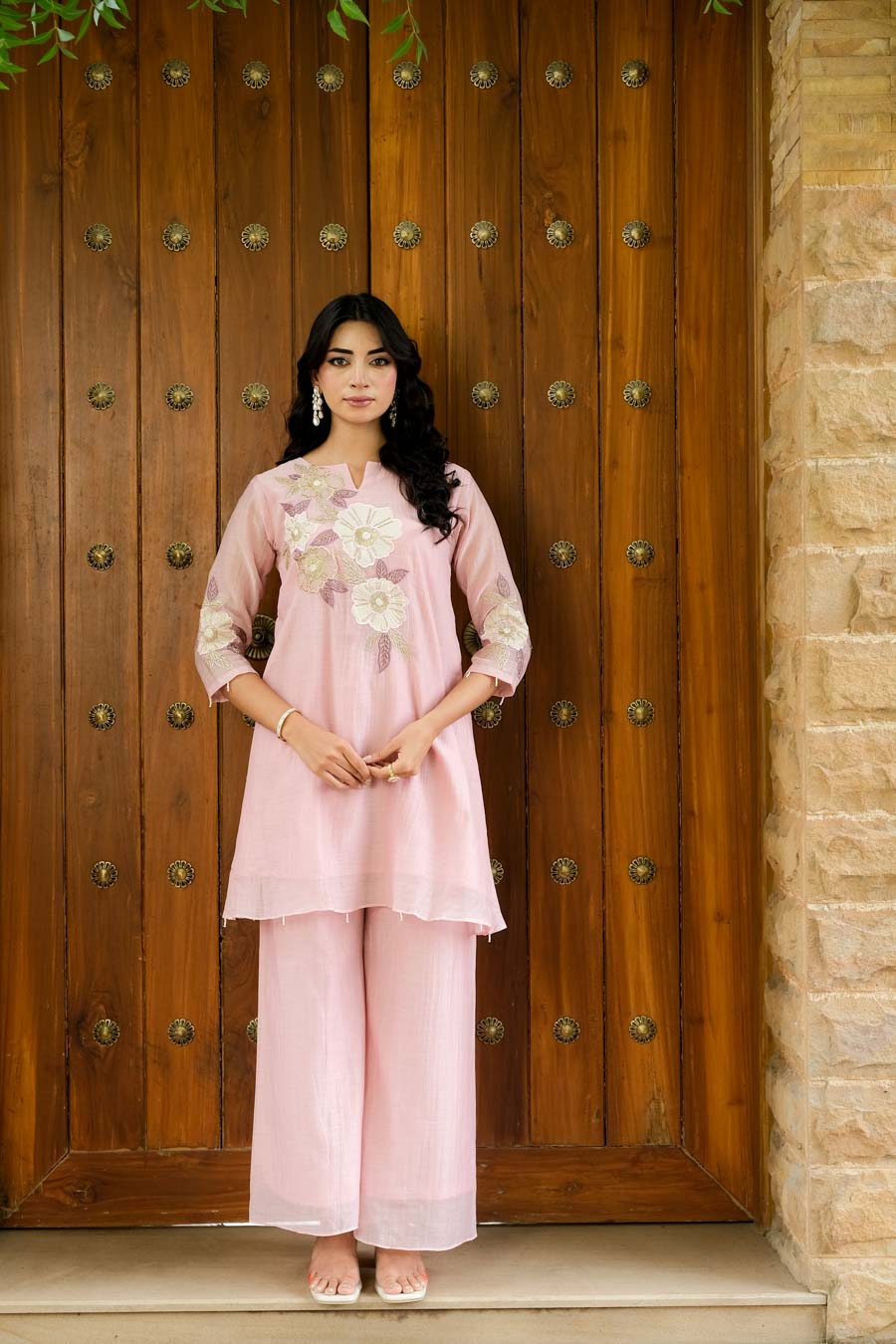 BLUSH PINK FLORAL CO-ORD SET