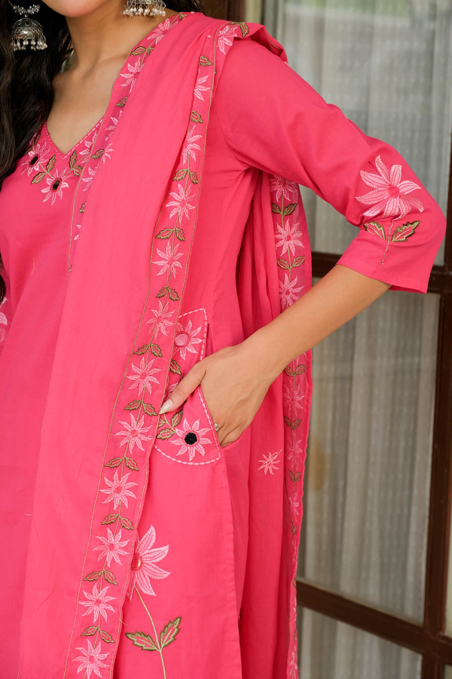 BLUSH PINK FLORAL SUIT SET