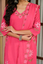 BLUSH PINK FLORAL SUIT SET