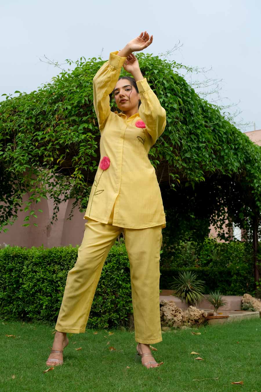 HONEY BLOOM MUL CHANDERI CO-ORD SET