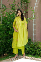 BLUSH LIME FLORAL SUIT SET