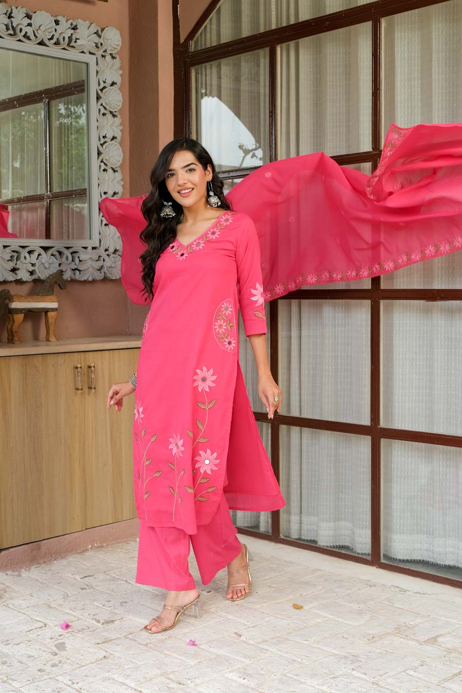 BLUSH PINK FLORAL SUIT SET