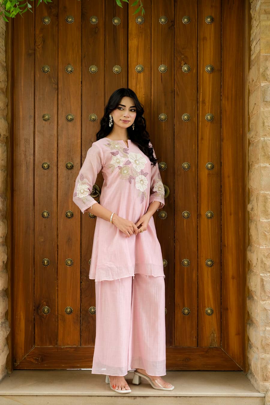 BLUSH PINK FLORAL CO-ORD SET