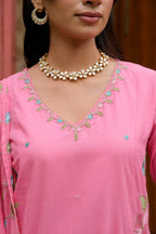 LOTUS FLORAL EMBROIDERED SUIT SET