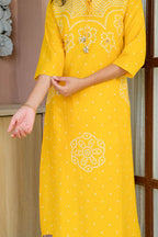 SUNFLOWR HERITAGE BANDHEJ SUIT SET