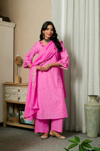 FLORAL BLOOM PINK SUIT SET