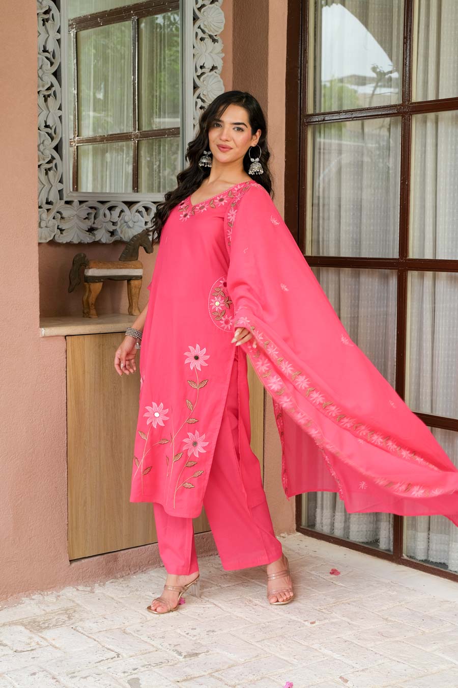 BLUSH PINK FLORAL SUIT SET