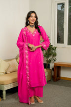 FLORAL BLOOM HOT PINK SUIT SET