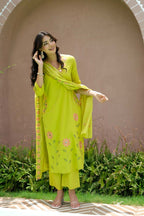 BLUSH LIME FLORAL SUIT SET