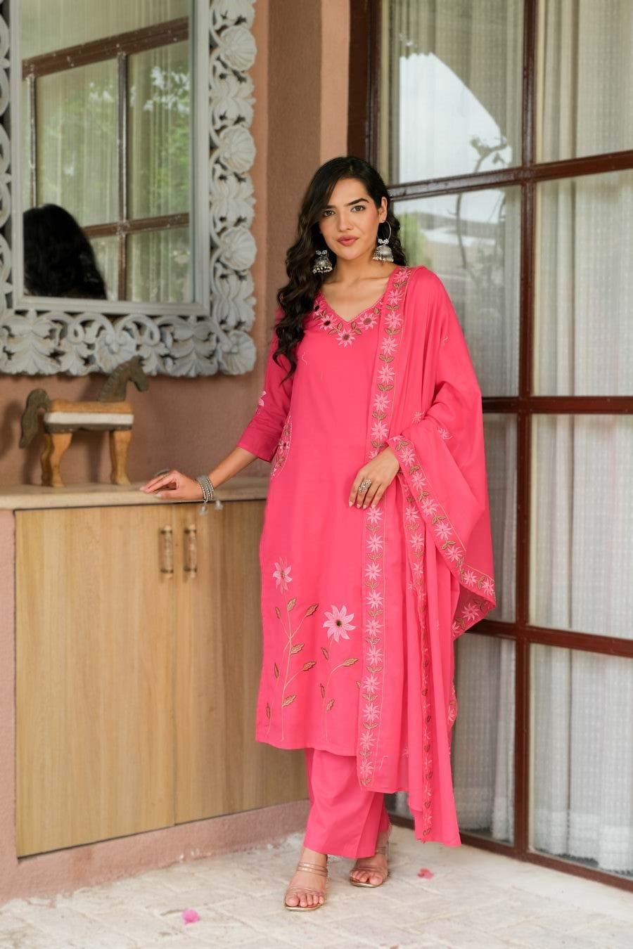 BLUSH PINK FLORAL SUIT SET
