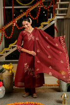WINE BLOOM SUIT SET