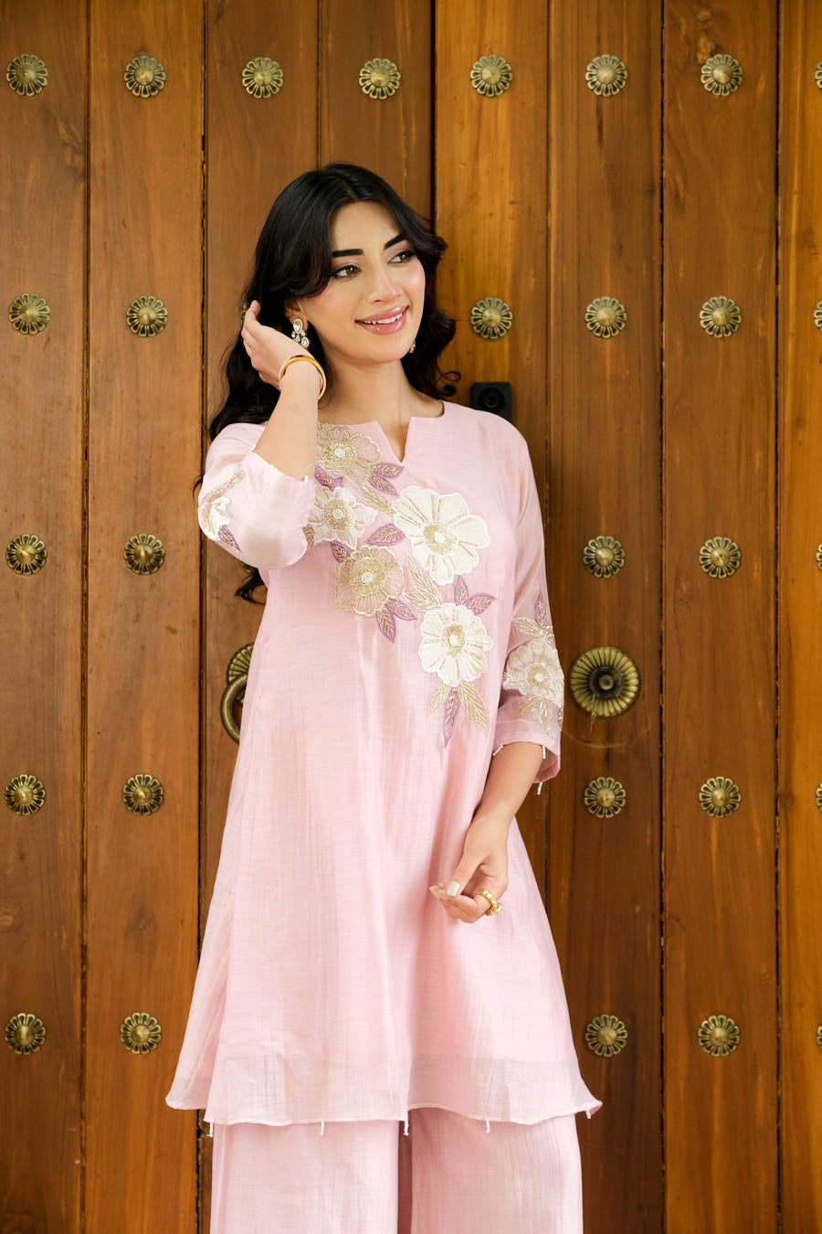 BLUSH PINK FLORAL CO-ORD SET