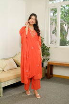 ROYAL RUST EMBROIDERED SUIT SET