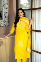 SUNFLOWR HERITAGE BANDHEJ SUIT SET
