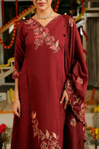 WINE BLOOM SUIT SET