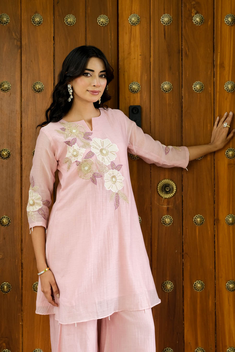 BLUSH PINK FLORAL CO-ORD SET