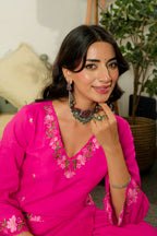 FLORAL BLOOM HOT PINK SUIT SET